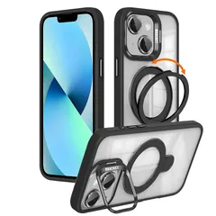 【米軍規格・seninhi対応】iPhone 13 ケース seninhi 縦横両対応 半透明 黄ばみ防止 ワイヤレス充電 iPhone13 レンズ保護 ワイヤレス充電対応 耐衝撃 携帯カバー マグネット搭載 車載ホルダー マグセーフ対応 おしゃれ ンプロ 0