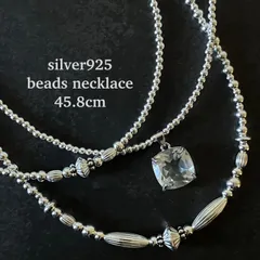 silver925ビーズづくしのネックレス45.8cm vwqh,((@_のサムネイル