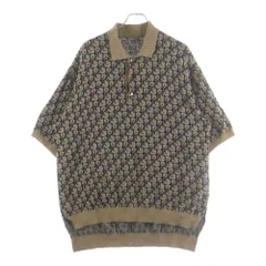 DIOR (ディオール) 22AW Cactus Jack Oversized Polo Shirt カクタス ジャック オブリーク オーバーサイズ ニット ポロシャツ ブラウンのサムネイル