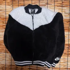 ナイキ 白 ブラック シープスキン フリース ジャケット s