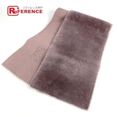 LOEWE ロエベ マフラー アナグラム ロゴ  ファー パープル