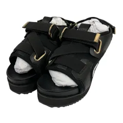 ブギウギ BOOGIE WOOGIE サンダル 厚底 無地 9567736 L 黒 ブラック