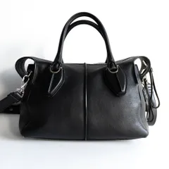 【美品】TOD'S【Dスタイリング スモール ショルダーバッグ】ブラック レザー s2603027