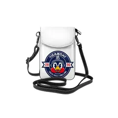 【新品】 [JMI] つば九郎day 東京ヤクルトスワローズ スマホポーチ本革 ショルダーバッグ 薄い レディース メンズミニポーチ 人気 財布 斜め掛け バッグ ブラック Free Size 1