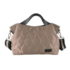 【新品】 [リズデイズ] 2way トートバッグ レディース ナイロン 軽量 ショルダーバッグ 撥水 B5 (グレーベージュ/ブラック) 1