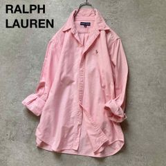 RALPH LAUREN ｜現行タグ さくらピンク ポニー刺繍 リネンシャツ S