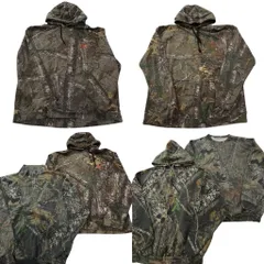 古着卸 まとめ売り リアルツリー柄 スウェット 6枚セット (メンズ 2XL /3XL ) フルジップ クルーネック ワンポイント 中古 古着 ND1103