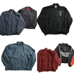 古着卸 まとめ売り ブルゾン ジャケット 6枚セット (メンズ XL /50 /52 ) エポレット スタンドカラー スタジャン型  ND2125