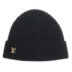 LOUIS VUITTON ルイ・ヴィトン ビーニー LV スパーク ニットキャップ ブラック M77877 RN1254 S レディース 中古 美品のサムネイル