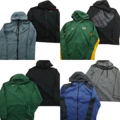 古着卸 まとめ売り ナイキ フード付きジャージ 8枚セット (メンズ L ) ワンポイント フルジップ バイカラー 中古 古着 ND6930