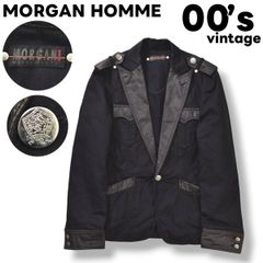 MORGAN HOMME モルガンオム ニットテーラードジャケット グレー L 