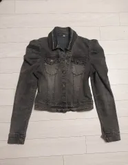 新品) ブラックデニムCOLORのデニムジャケット(S)