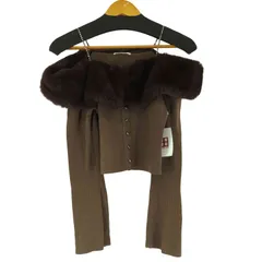 ナイスクラップ NICE CLAUP ニット セーター フェイクファービジューニット レディース FREE 