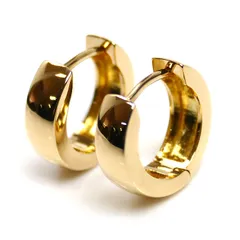 K18YG イエローゴールド ピアス 3.1g フープ ユニセックス 中古