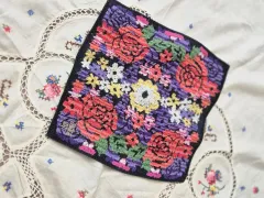 アナスイ フラワーパターン ハンカチ