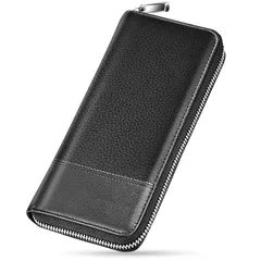 【新品】 [Tatsui] 財布 メンズ 長財布 【2025 大人の品格】 大容量 サイフ メンズ 革 ソフトレザー 12枚カード収納 YKKファスナー 小銭入れ付き 3層札入れ 革財布 ロングウォレット 薄型 紳士用 軽量 おしゃれ ビジネス 金運 プレ 1