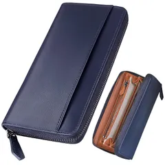 【新品】 [GSG] 財布 メンズ 長財布 本革 大容量 ラウンドファスナー スキミング防止 通帳入れ カード18枚収納 小銭入れ付き レザー おしゃれ プレゼント ギフト ブラック 1