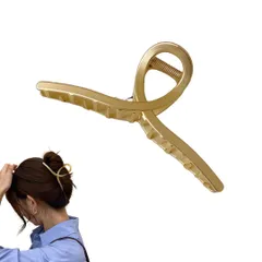 バンスクリップ リボン ヘアクリップパール 韓国風 ヘアクリップ ヘアクロー 大きめ おしゃれ 髪留め クリップ しっかりとまる 結婚式 ヘア バレッタ かわいい 可愛い 韓国 まとめ髪 ヘアアクセ 髪飾り ヘアアレンジ (ゴールドA) [ゴールドA]