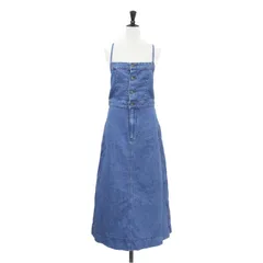Lee リー ×ROSSO 別注 スカート ブルー サイズ:XS | デニム ジャンパースカート / サロペット | ロング Aライン | ボトムス【レディース】【中古】