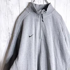 【海外モデル】00s 古着 ナイキ NIKE グレー ハーフジップ スウェット トレーナー #d14