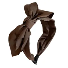 カチューシャ リボン ヘアバンド おしゃれ ヘアアクセ コーム レディース 編み込みヘアバンド しっかりとまる すべり止め ボブ ヘアアクセサリー ヘアアクセ かわいい 可愛い サテン 太め 髪飾り ヘアアレンジ (コーヒー, [コーヒー] [フリースタイル]
