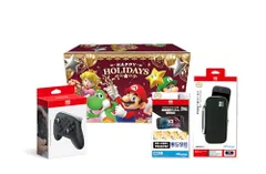◆【スーパーマリオ ホリデーギフトプレゼントボックス入り】【任天堂純正品】Nintendo Switch 2 Proコントローラー + 【任天堂ライセンス商品】Nintendo Switch 2 専用液晶保護フィルム 衝撃吸収 + 【任天堂ラ e4a8083b