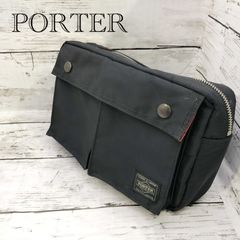 極美品】PORTER L-fine ウエストバッグ 赤裏地 限定 共同開発 黒