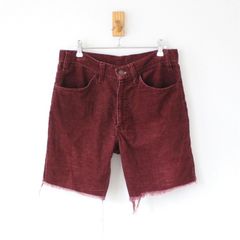 リーバイス 80s パンツ 519 コーデュロイ talon42 カットオフ ショーツカスタム品 バーガンディ 32 （w-2420429）