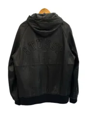 ステューシー STUSSY 90s 00s  OLD STUSSY レザーパーカー レザージャケット 裏地モノグラム柄 アーチロゴ ジャケット ブラック Mサイズ 101MT-5973のサムネイル
