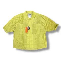 未使用 TIGHTBOOTH 23SS STRIPE BIG SHIRT ストライプビッグシャツ 開襟 オープンカラー半袖シャツ タイトブース SU23-S04 イエロー L （79437A）のサムネイル