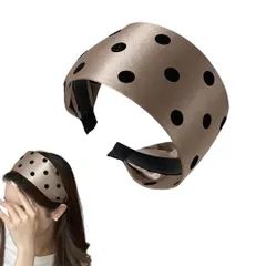 カチューシャ 幅広 サテン ドット シンプル レディース 痛くない ヘアアクセサリー デイリー ヘアバンド 大人 ヘアアクセ 可愛い かわいい ヘアアレンジ 髪飾り おしゃれ ヘッドアクセ 結婚式 韓国風 (シャンパン, 大) [シャンパン] [大]