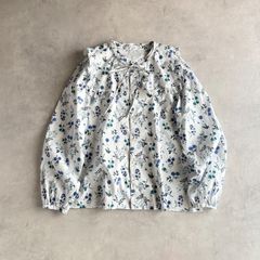 UNITED ARROWS オーガンジー プリントシャツ シアー 花柄 ブラウス