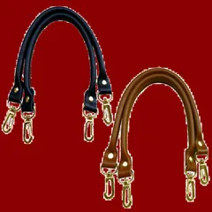 修理 交換 2色 本革製 着脱可能 合計4本セット ナスカン式 バッグ用ハンドル (ワインレッド×ブルー) Felimoa