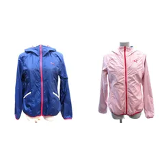 プーマ PUMA ジャケット ジャンパー ブルゾン リバーシブル フード チェック 刺繍 M 紺 ネイビー /AU