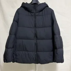 UNIQLO ウルトラライトダウン フーデッドキルティングジャケット / ブラック L