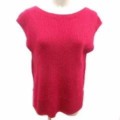 ナチュラルビューティーベーシック NATURAL BEAUTY BASIC ニット カットソー フレンチスリーブ M ピンク /YK