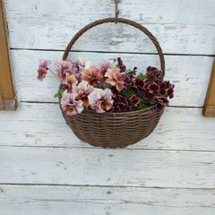 リユース籠お値引品】フィエスタとマジョレーのシンプル籠寄せ植え