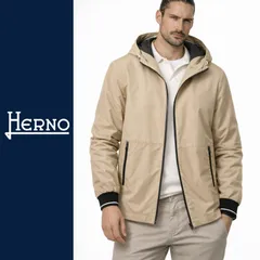 dt479●50●HERNO ヘルノ●都会派春羽織●アウタースプリングコート●裏メッシュ●メンズ●MONCLERモンクレールやノースフェイスがお好きな方も