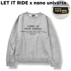 レット イット ライド LET IT RIDE ナノユニバース nano universe 別注 グラフィック プリント スウェット トレーナー クルーネック 裏起毛 M グレー ストリート セレクト カジュアル メンズのサムネイル