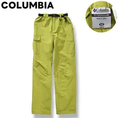 コロンビア COLUMBIA タイタニウム TITANIUM オムニシールド OMNI－SHIELD クライミング カーゴ ヘイズラン パンツ バックルベルト ストレッチ 立体裁断 XS ライトグリーン アウトドア ウェア メンズ