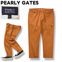 【定番】 パーリーゲイツ PEARLY GATES ストレッチ ツイル テーパード パンツ ジップアップ ロゴ 刺繍 6 キャメル ゴルフ スポーツ カジュアル ウェア タウンユース レジャー メンズ