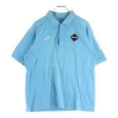 F.C.R.B./F.C.Real Bristol/FCRB (エフシーアールビー/エフシーレアルブリストル) ×NIKE ナイキ ロゴデザイン 半袖ポロシャツ ブルー 396354