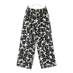 niko and (ニコアンド) 花柄 イージーワイドパンツ レディース ブラック/ホワイト NKN43547RM