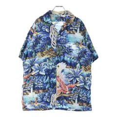 POLO RALPH LAUREN (ポロラルフローレン) 90S CLASSIC FIT 総柄 不死鳥 レーヨン オープンカラー 半袖アロハシャツ マルチカラー