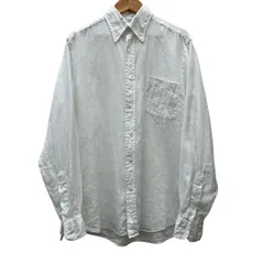 Brooks Brothers ブルックスブラザーズ リネン ボタンダウン シャツ ホワイト