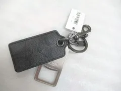 新品未使用　COACH　コーチ　ボトル オープナー キー フォブ・シグネチャー キャンバス　 CAQ49 QBO4G　栓抜き付き　キーホルダー