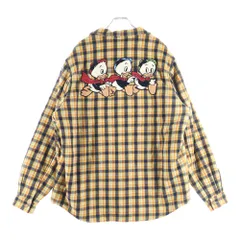 GUCCI (グッチ) 21SS ×Disney PLAID LONG SLEEVE SHIRT ディズニー バックキャラクター刺繍 チェック柄 中綿 シャツジャケット イエロー 638805 ZAGG6のサムネイル