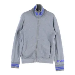 DIESEL (ディーゼル) アームロゴプリント スウェット ジップアップジャケット グレー