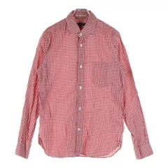 COMME des GARCONS HOMME (コムデギャルソンオム) 13AW AD2013 THOMAS MASON ギンガムチェック 長袖シャツ レッド HL-B007