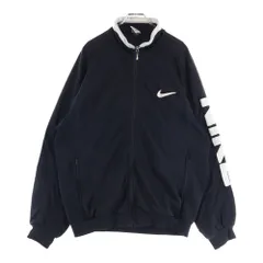 NIKE (ナイキ) 90S VINTAGE TRACK JACKET ヴィンテージ 白タグ アームゴツナイキロゴ ジップアップトラックジャケット ブラック/ホワイト